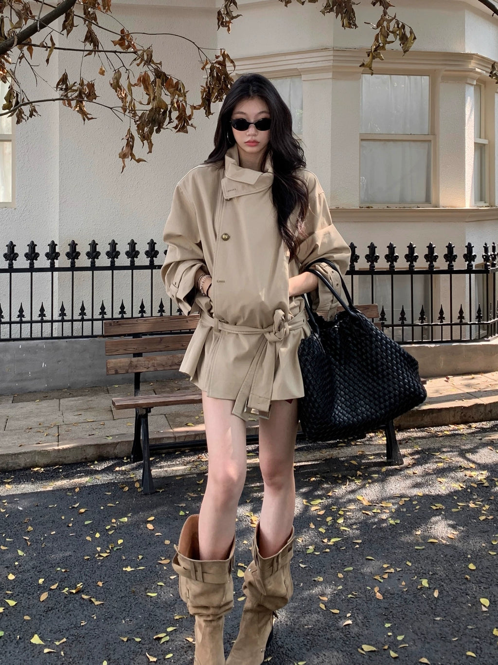 WITHMIN Loose and Thin Versatile Trench Coat