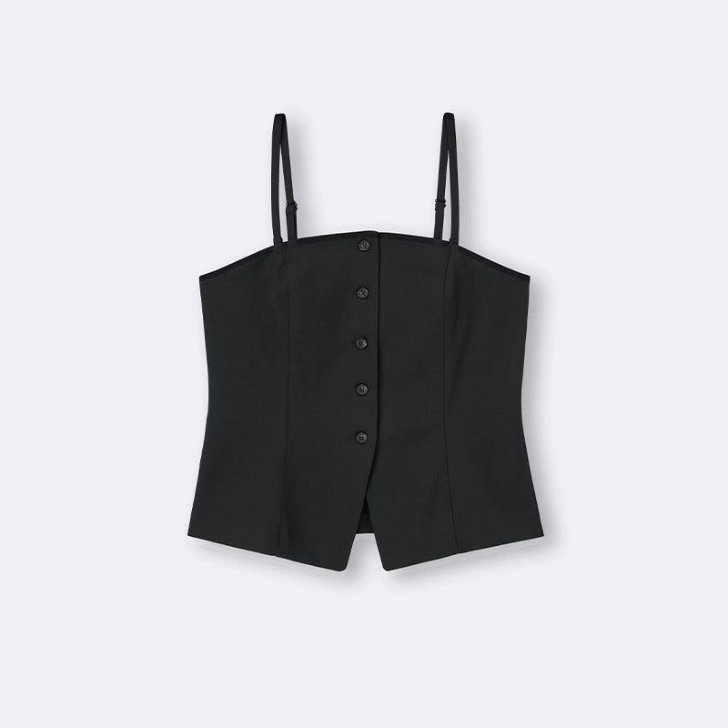 GU Front Buckle Casual Halter Top