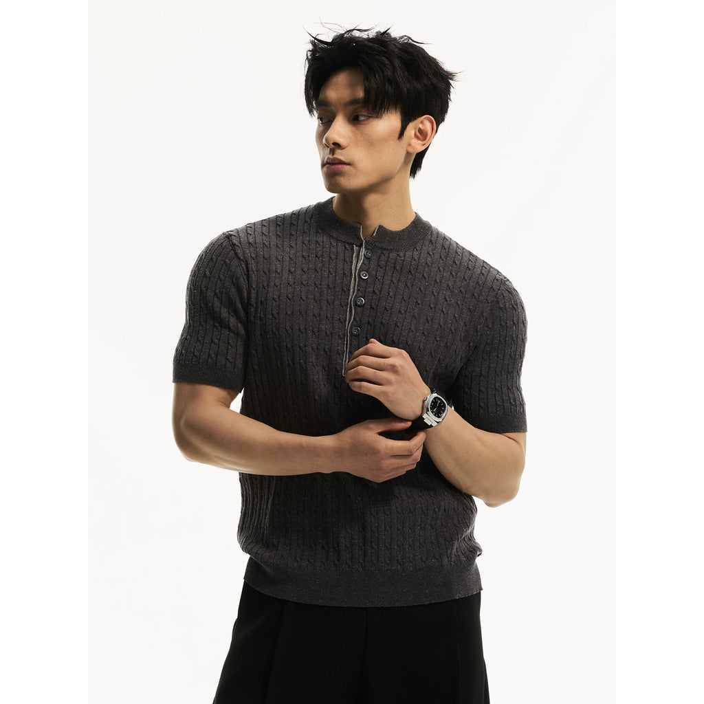 DAY NY Front Shoulder Casual Knit Tee