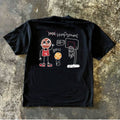 UPUPXIA Basketball Graffiti Print Loose Tee
