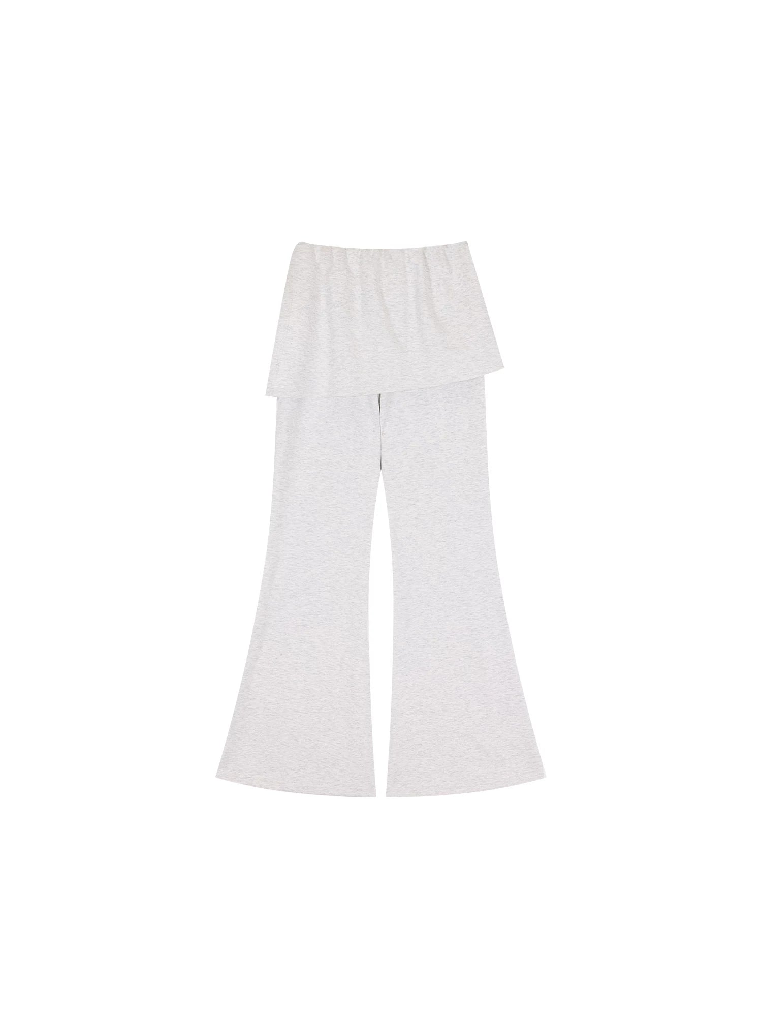 Ablueberry Fart Curtain Fake Two-piece Micro-pull Casual Pants