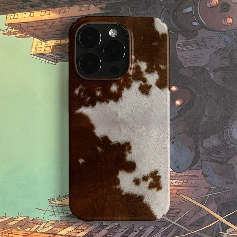Cow leather PBCASE X OQ Iphone Case