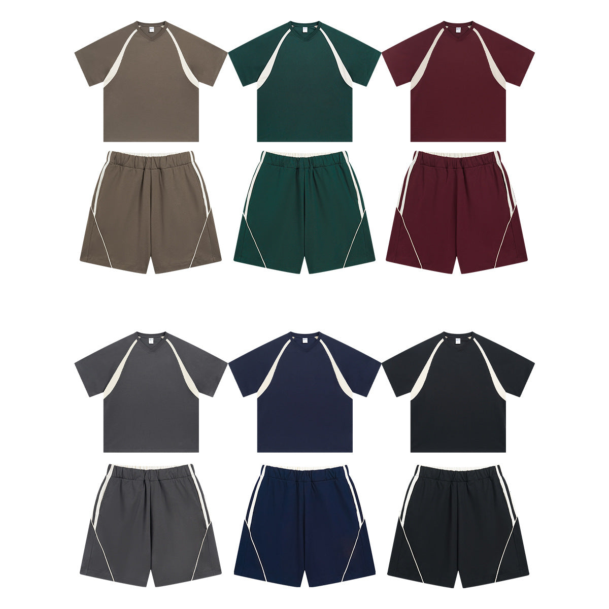 ARTIE Cotton Ice Skin Quick-drying Breathable Splicing Casual Companion Set