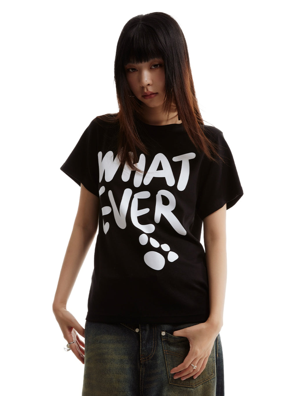 FUNKYFUN Hand-drawn Font Printed Tee