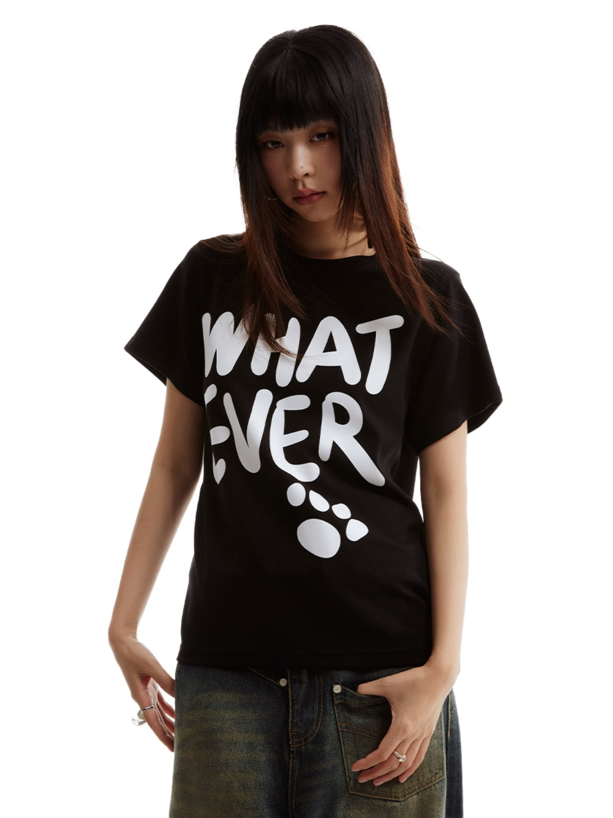 FUNKYFUN Hand-drawn Font Printed Tee