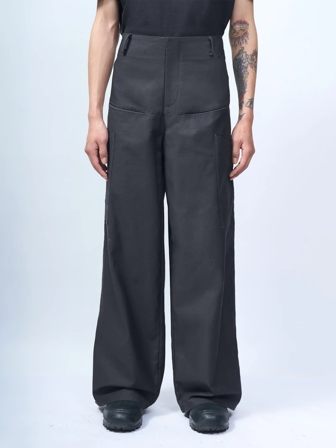 ETHEREAL PRODUCTION Wide Leg Casual Pocket Waist Overalls