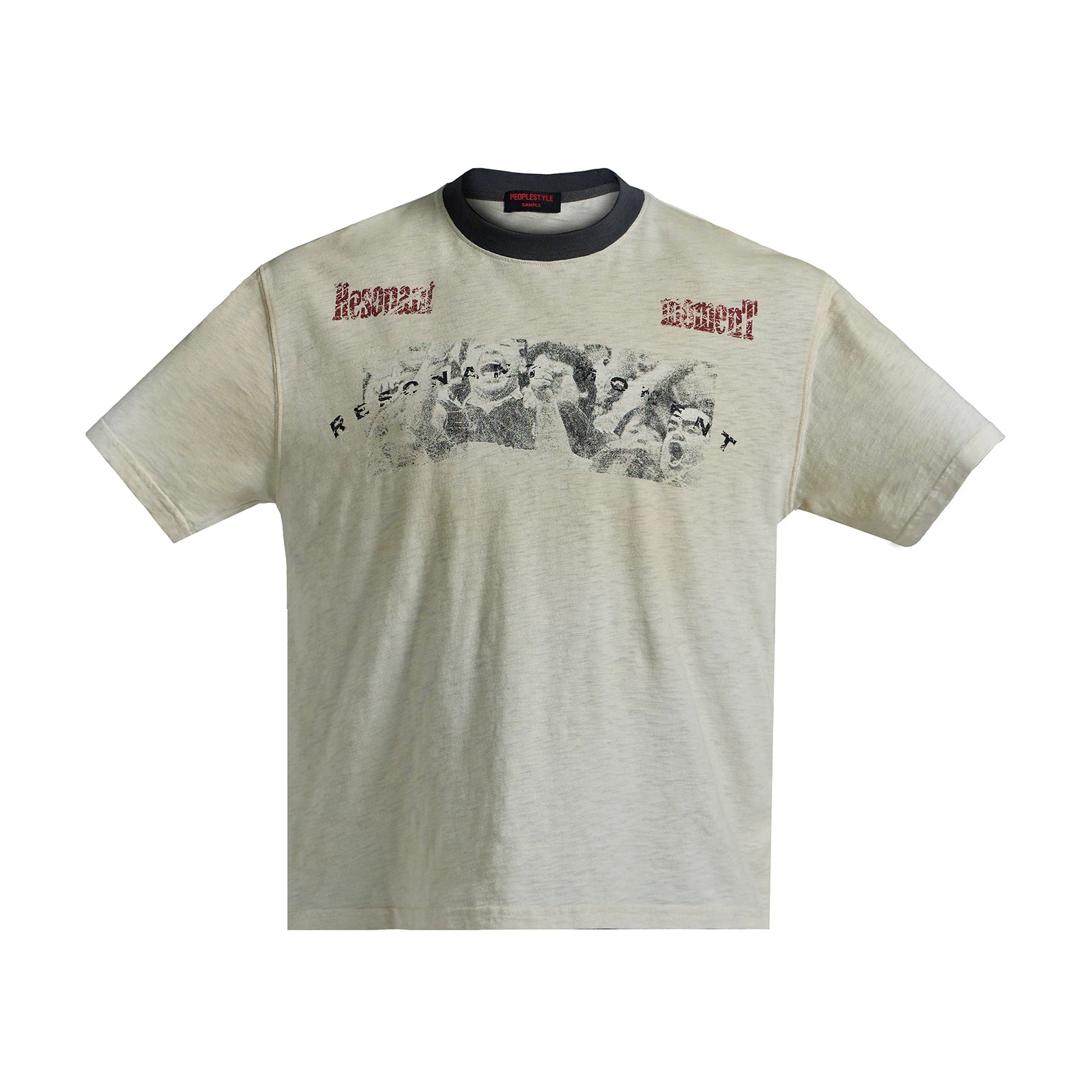 PEOPLESENSE Vintage Loose Shoulder Tee