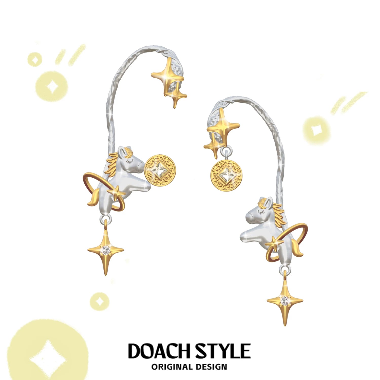 DOACH Has Money Right Away, No Ear Piercings, Ear Clips, Earrings