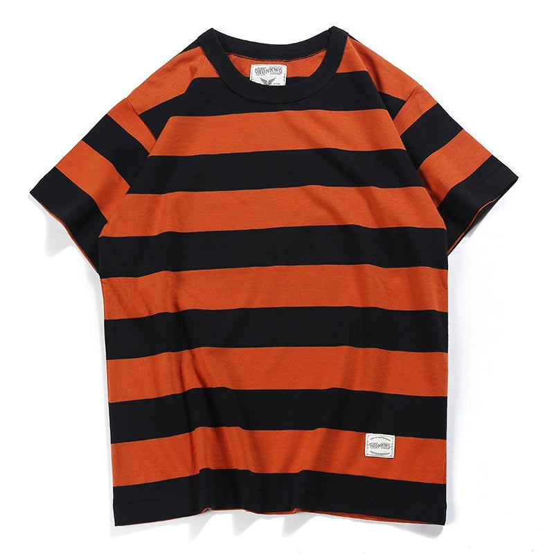 PrintAce Vintage Sport Wide Striped Tee