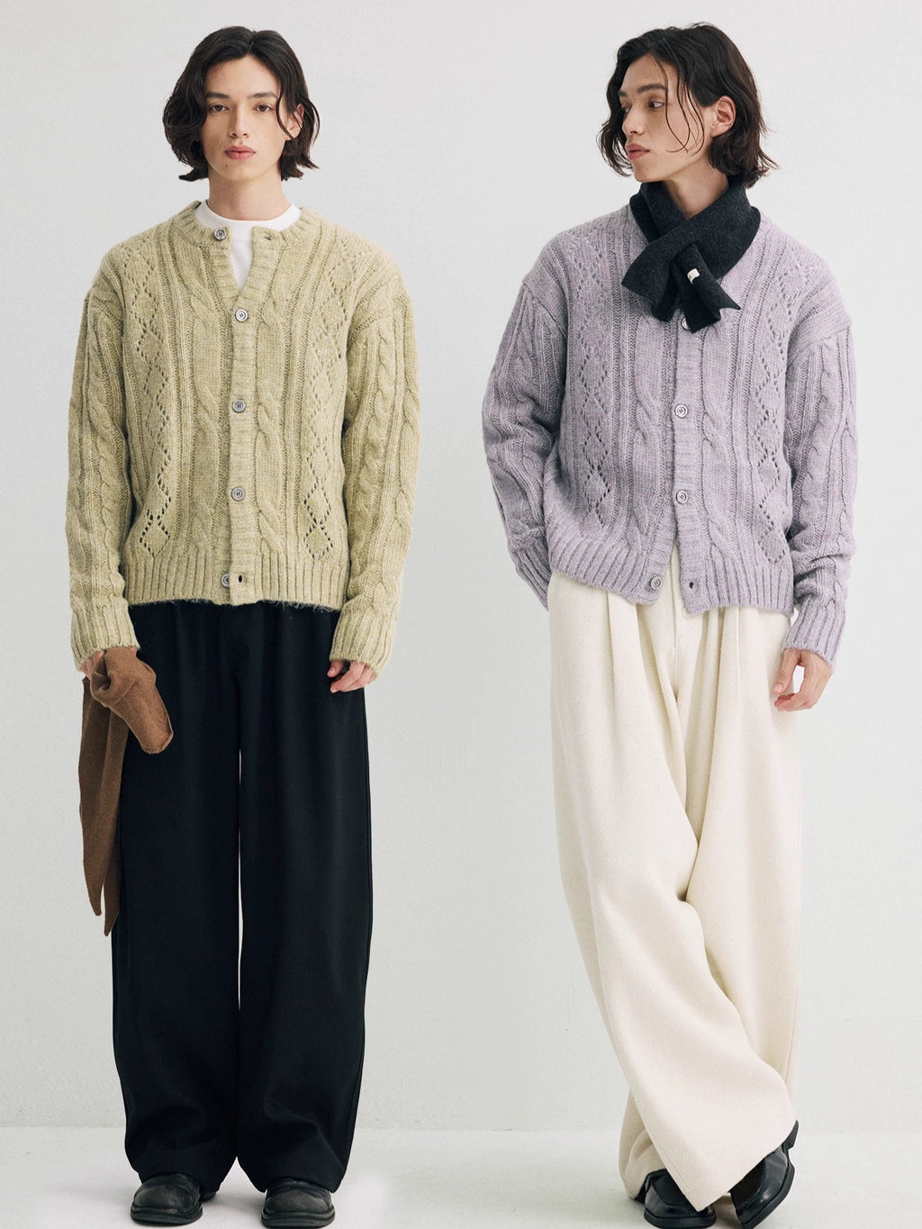 CARPEM Rhombus Vintage Lazy Wind Cardigan Sweater Jacket