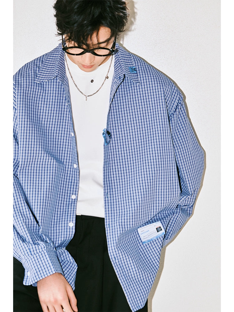 MATCHA STORY Casual Loose and Versatile Silhouette Long-sleeved Shirt