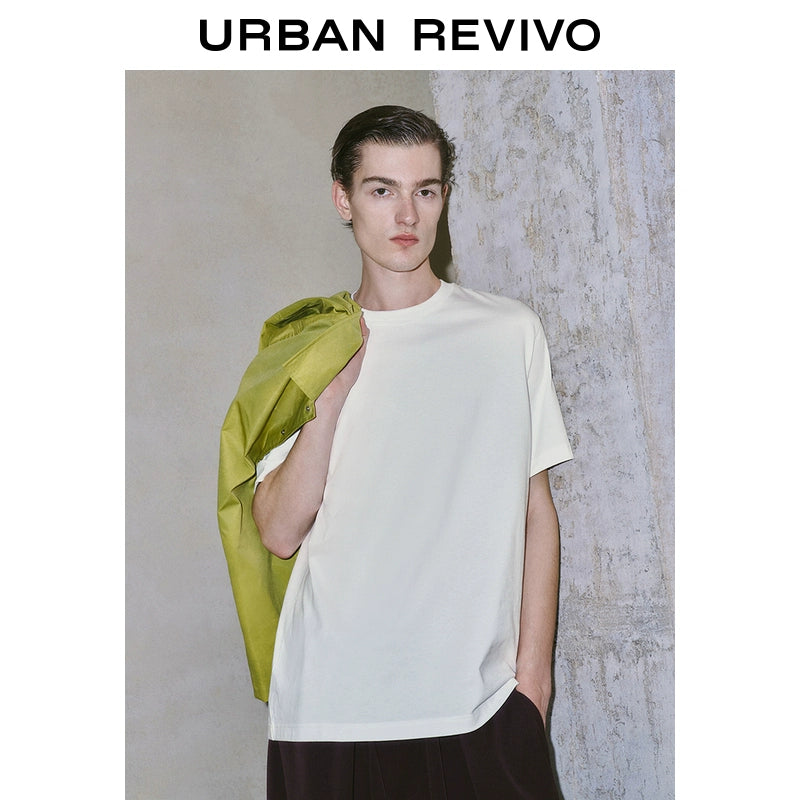 URBAN REVIVO Commuter Versatile Crew Neck Tee