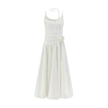 Cantonstory Simple Waist Suspender Dress
