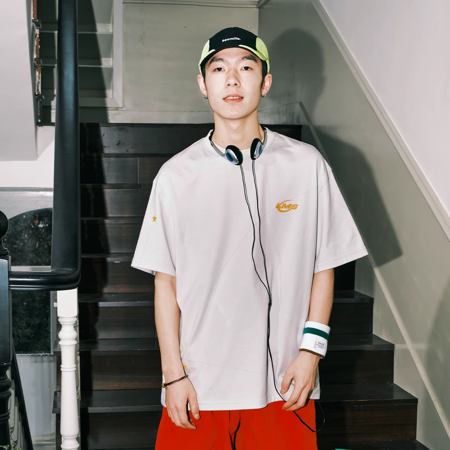 Lemanism Retro Bright Line Loose Tee