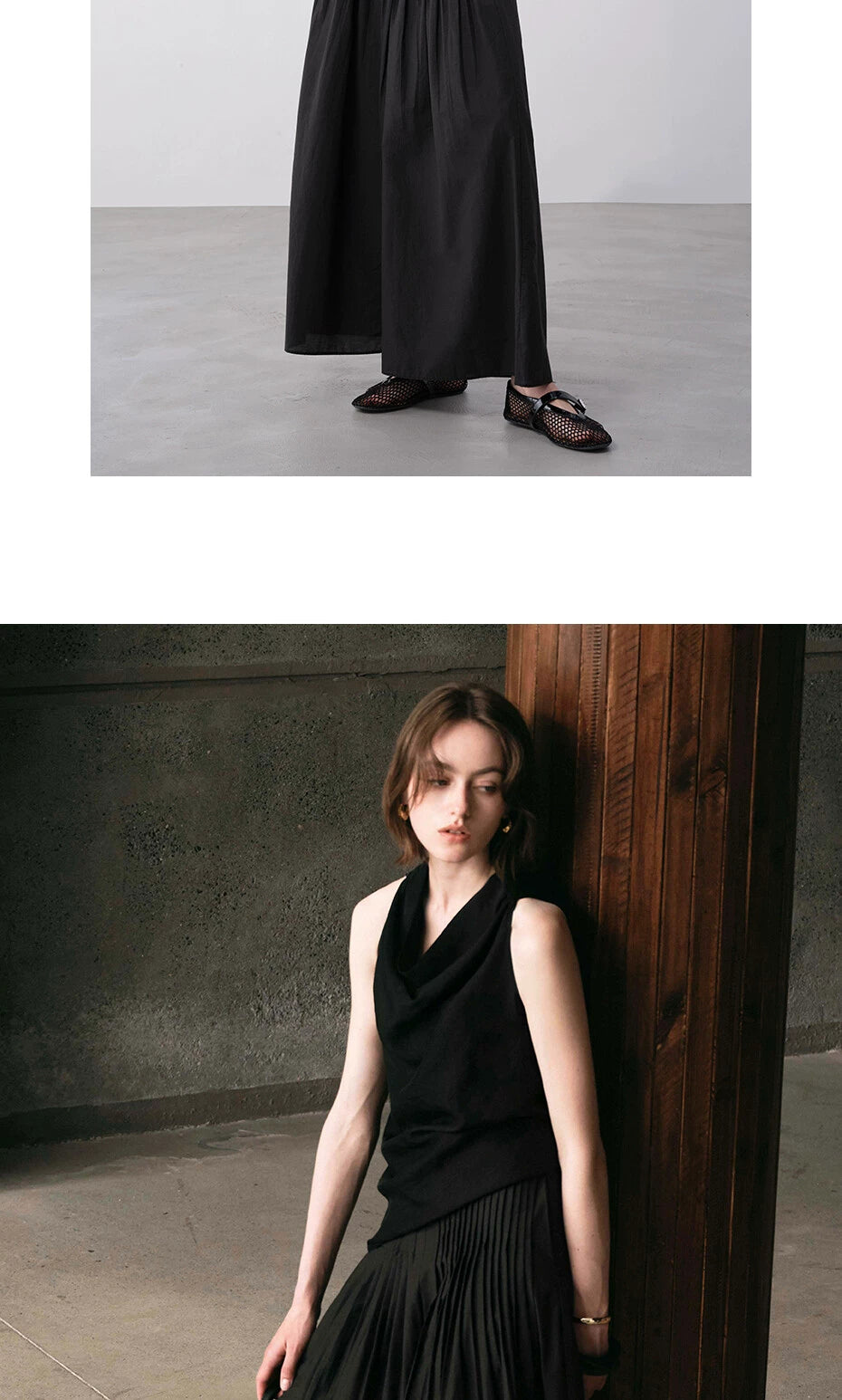 Giordano Pleated Semi-elastic Waist Wide-leg Trousers
