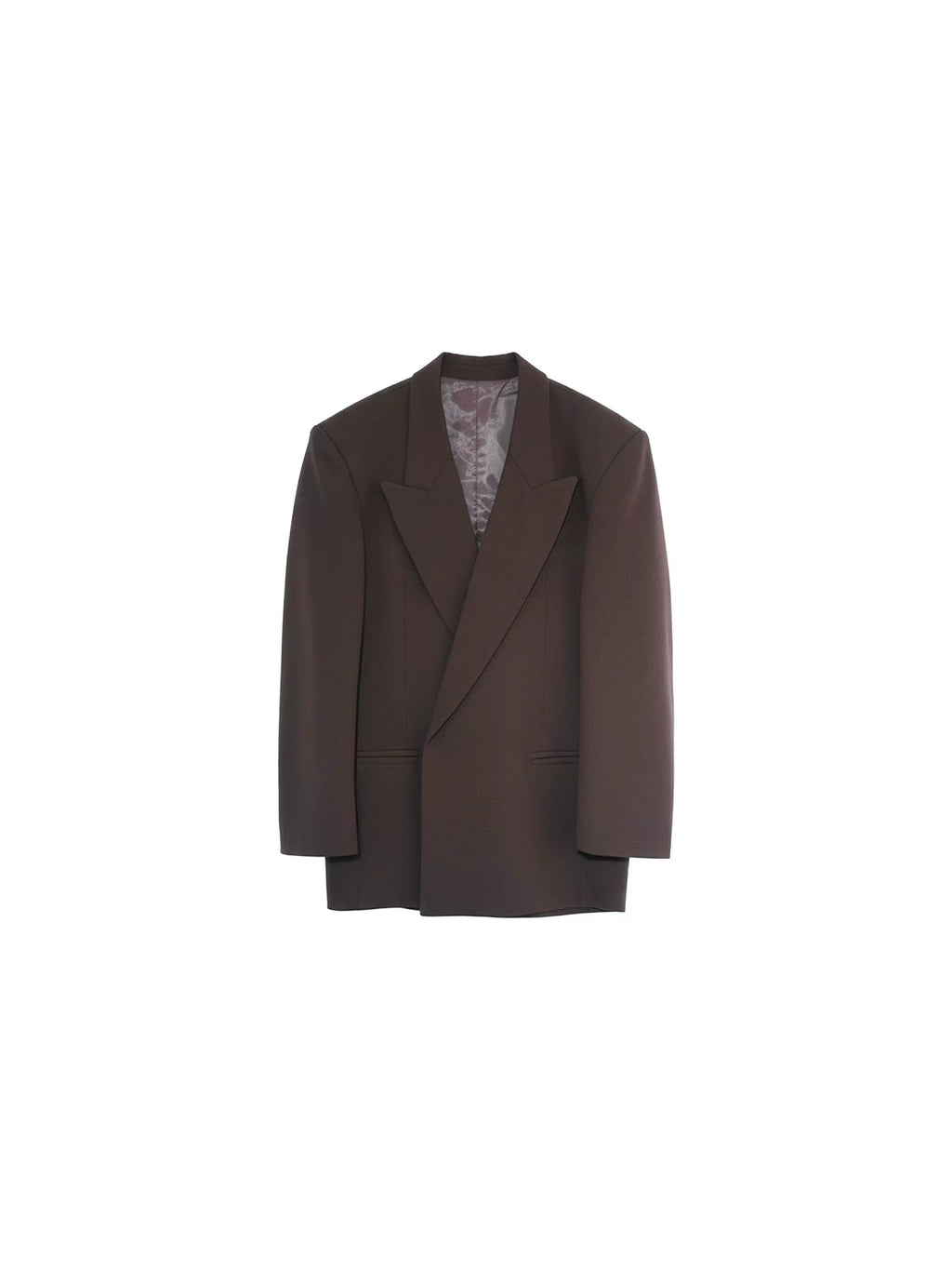 KELIFAN Retro Front Shoulder V-neck Contrasting Blazer