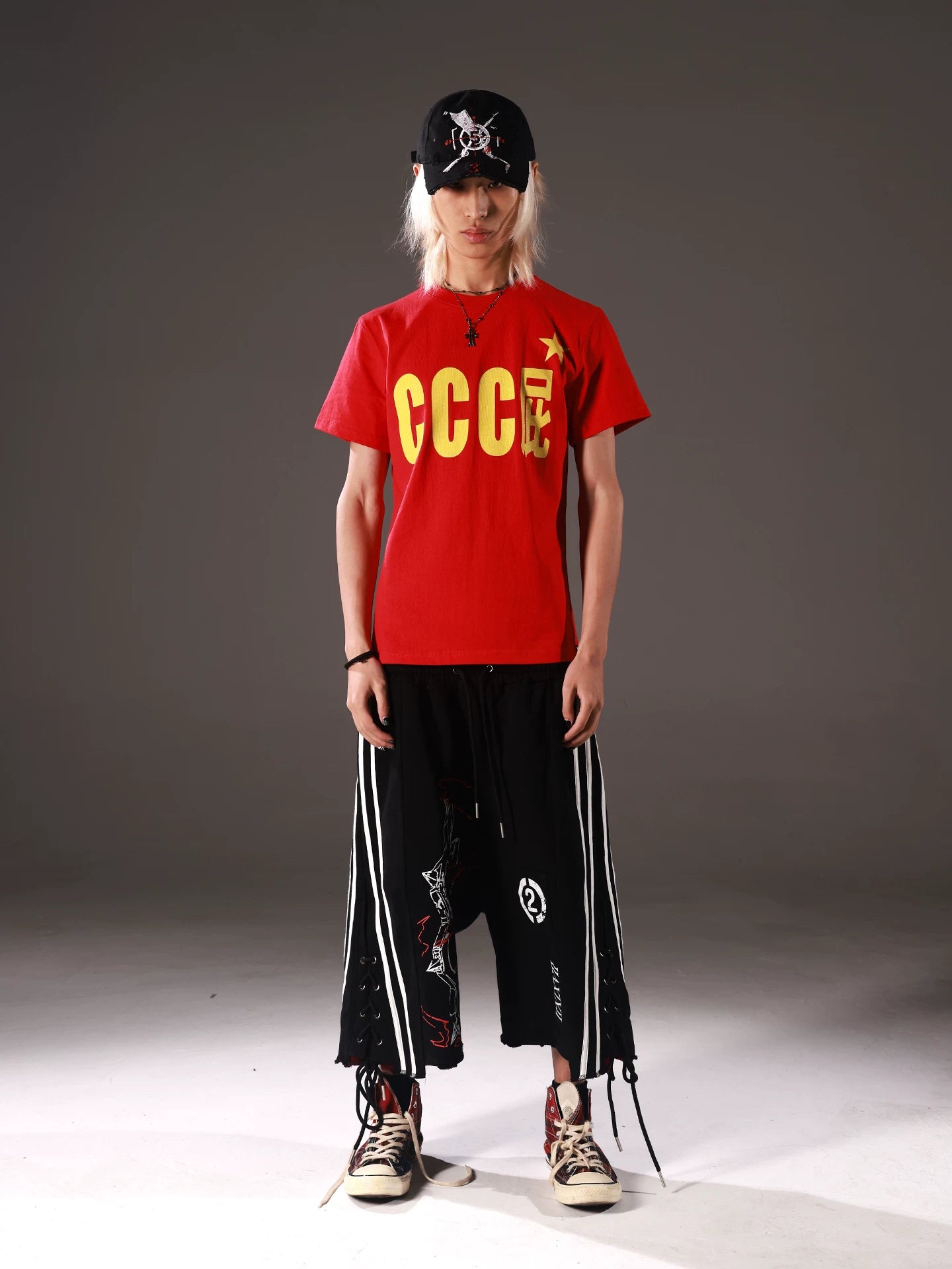 71AN Printed Solona Shoulder T-Shirt