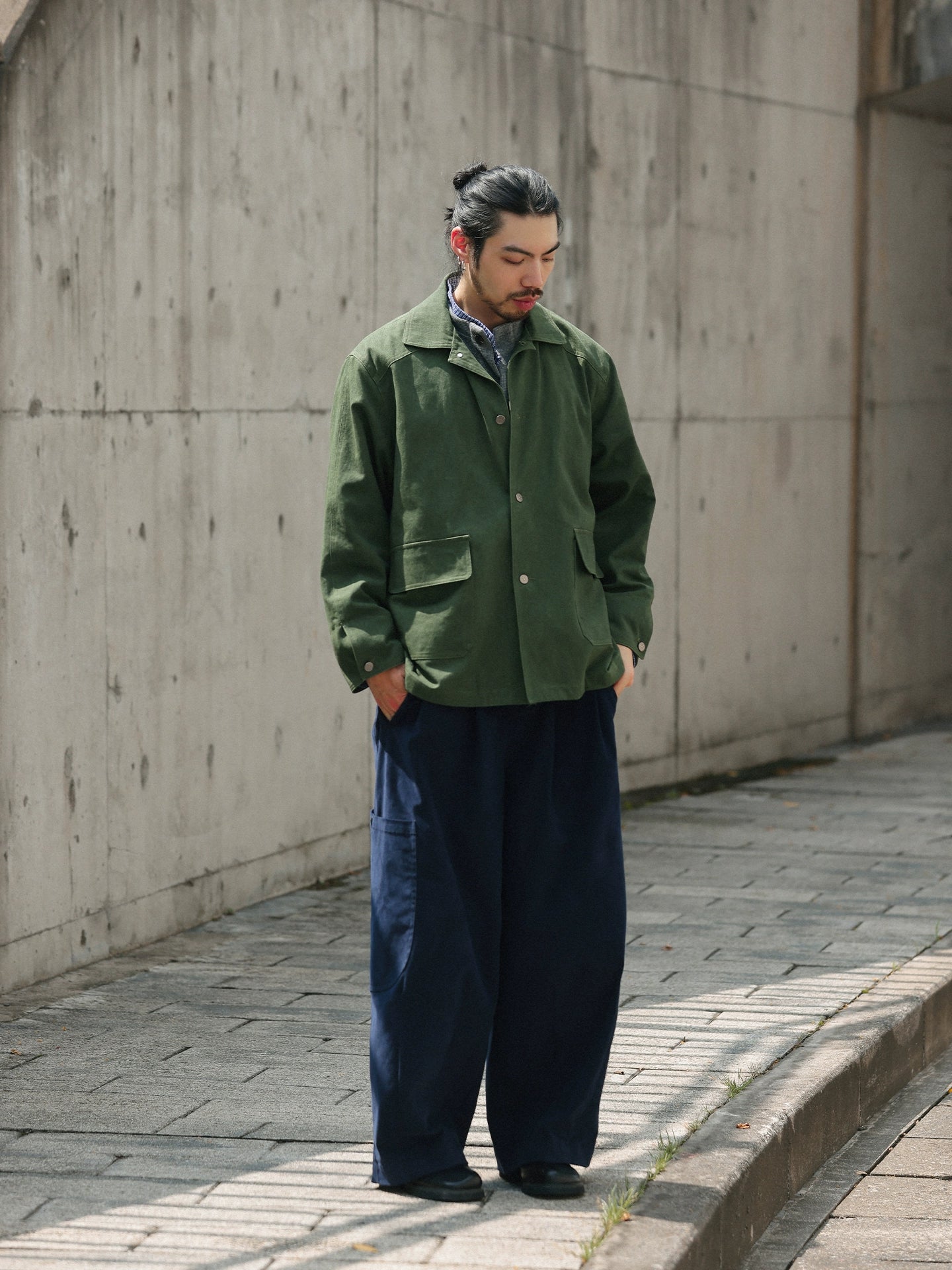 NOEARS Japanese Retro Loose Casual Tooling Jacket