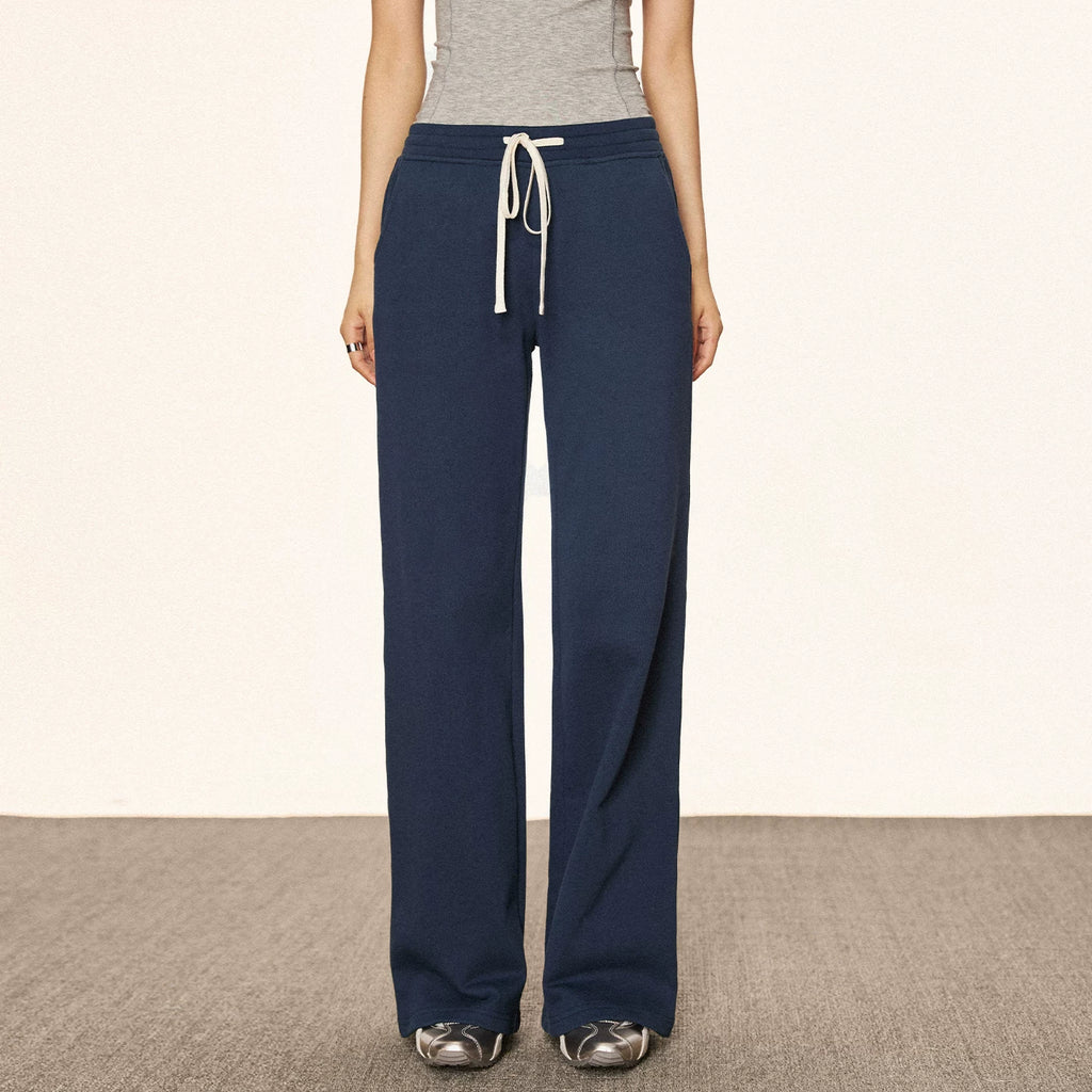 Cherry Melody American Retro Straight Drawstring Casual Sweatpants