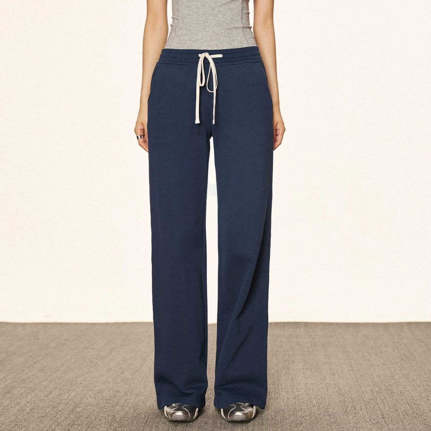 Cherry Melody American Retro Straight Drawstring Casual Sweatpants