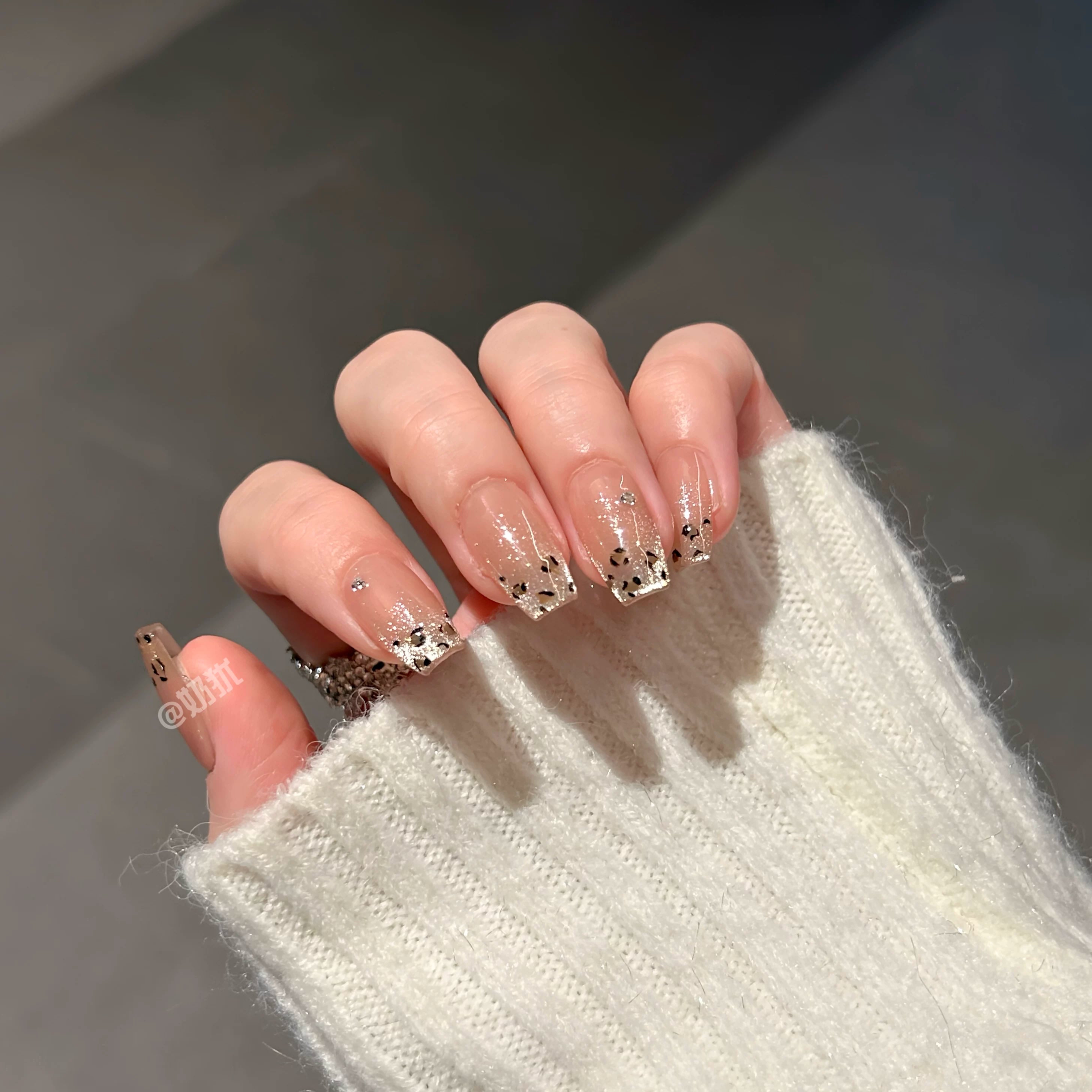 Beetle Nails Leopard Print Gradual Change Hand Wear Armor