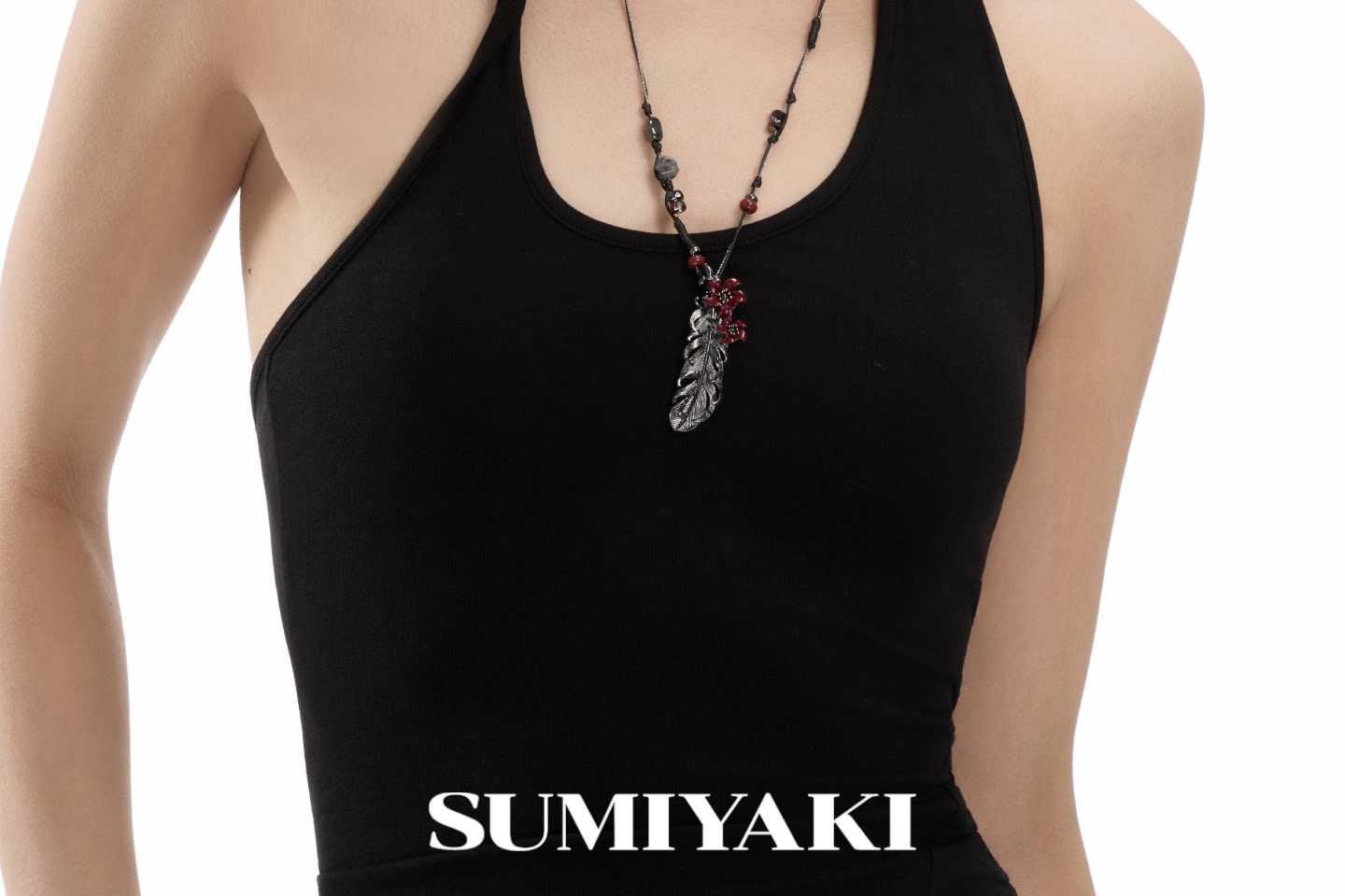 SUMIYAKI Braided Rope Beaded Handmade Necklace