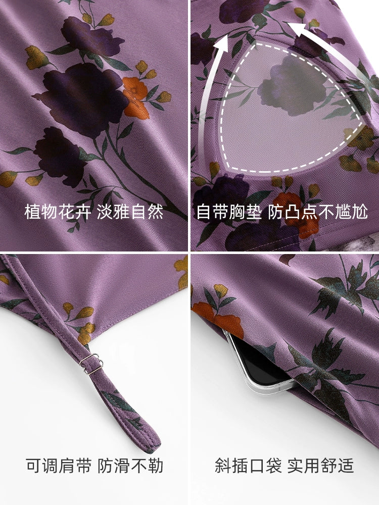 Yuenei Nightdress with Chest Pad and Suspender