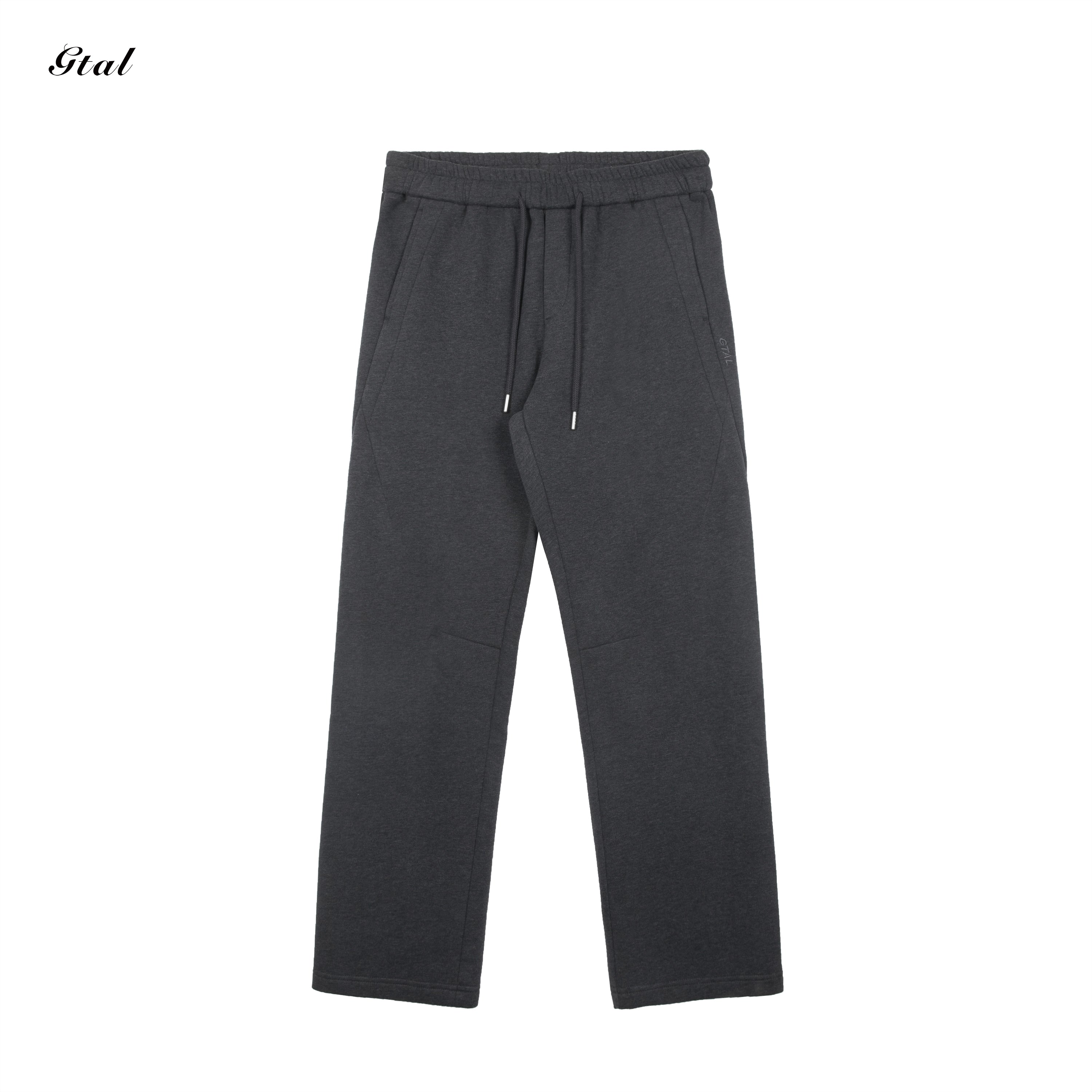 GTAL Thick Drawstring Straight Embroidered Sweatpants