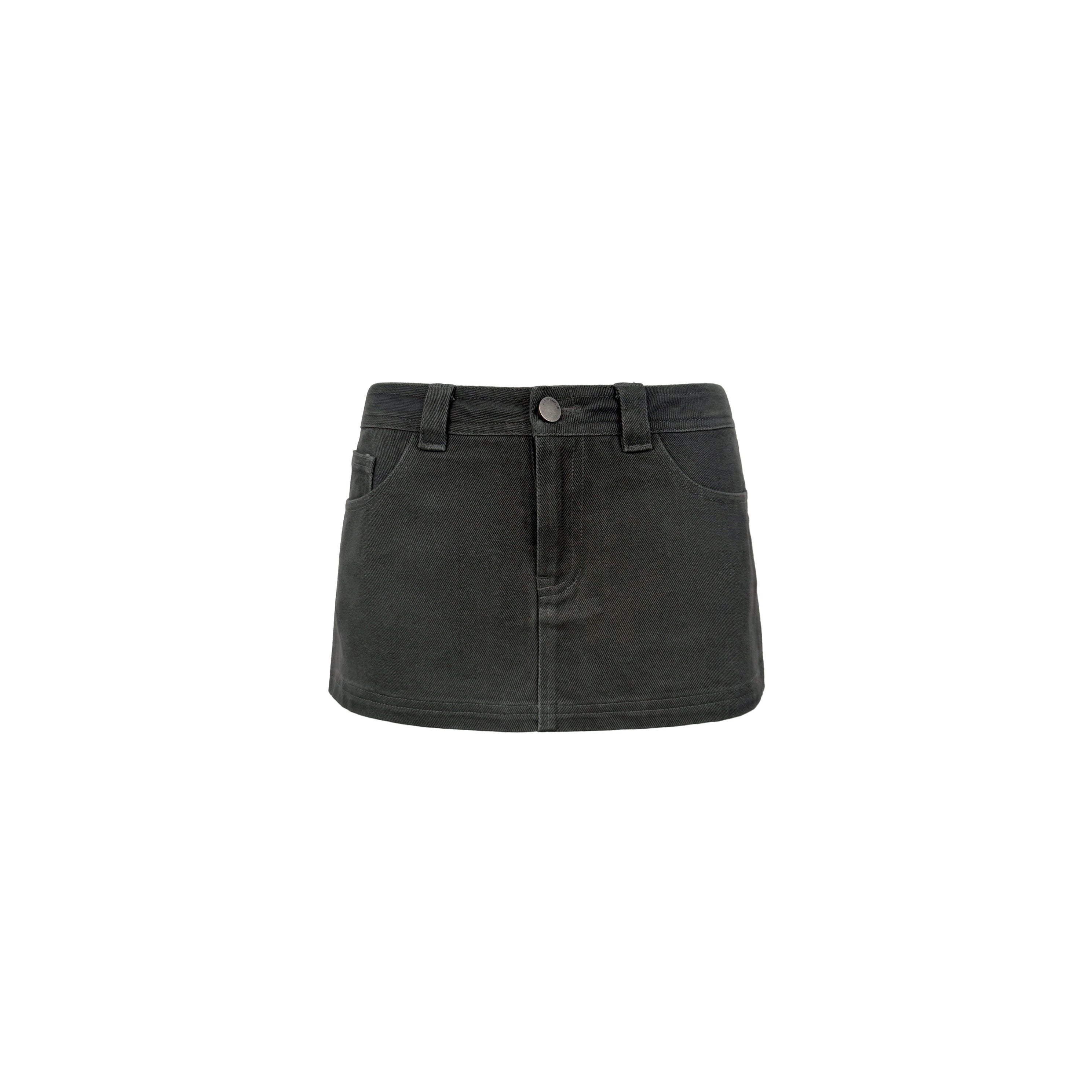 Jim Kennet Vintage Work Wear Fake Two-Piece Denim Skirt