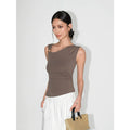 NEVA HU Slanted Shoulder Slim Fit Versatile Sling Vest