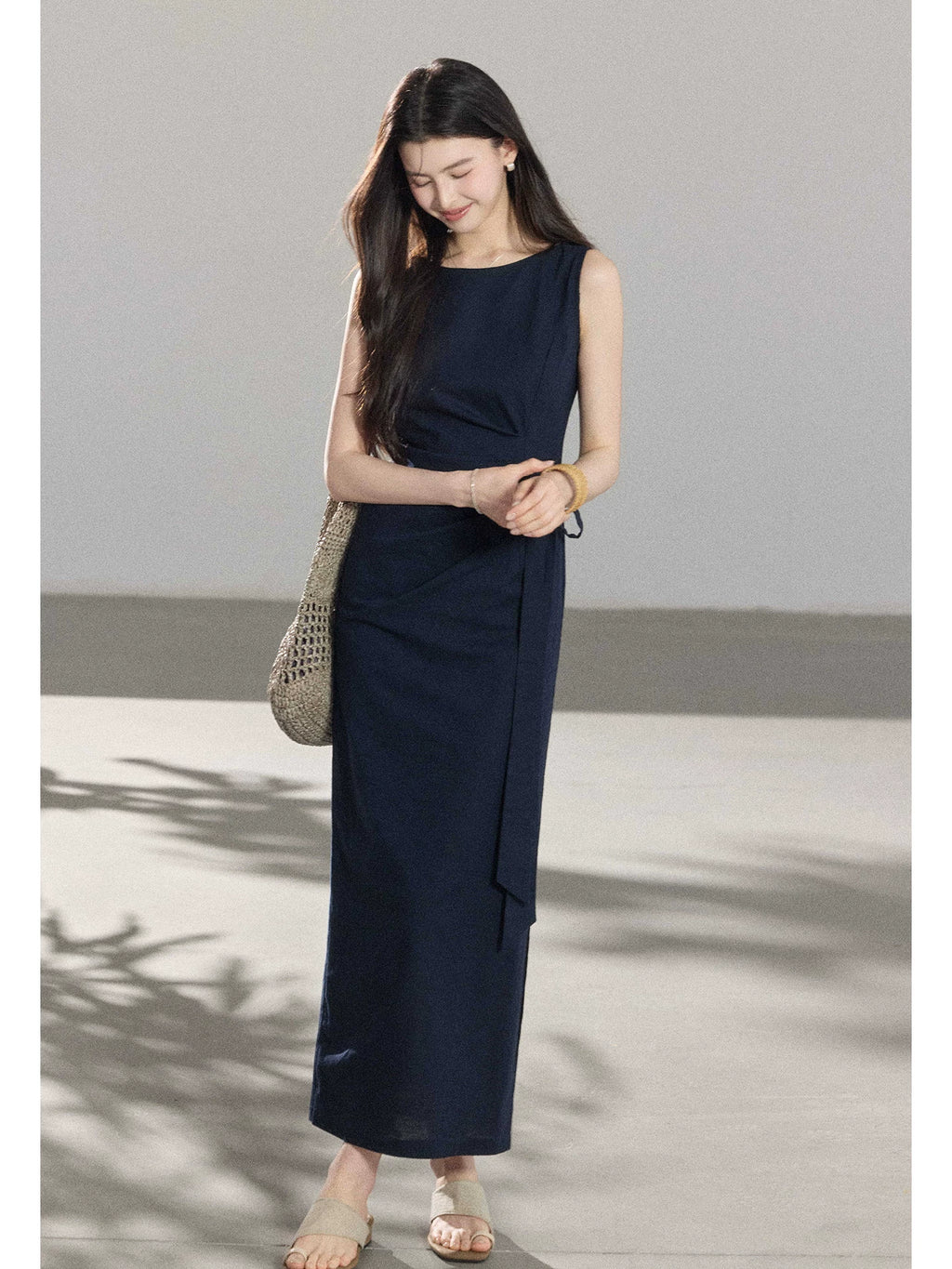 TYANG Temperament Waist Lace-up Dress