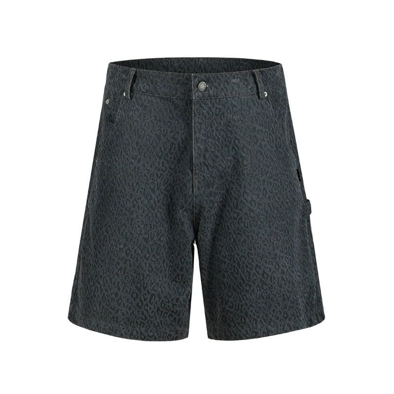 Remedy Loose Straight Leopard Tooling Shorts