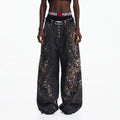 PEOPLESENSE Digital Full Print Leopard Jeans