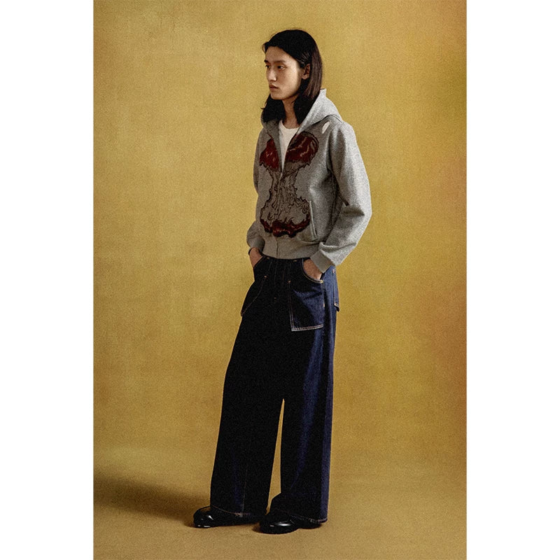 CONP Vintage Fleece Hooded Short Sweater
