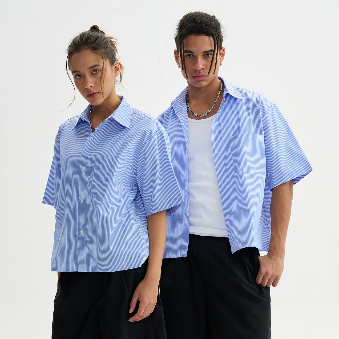 FIVE MEN Loose Short Sleeve Short Shirt