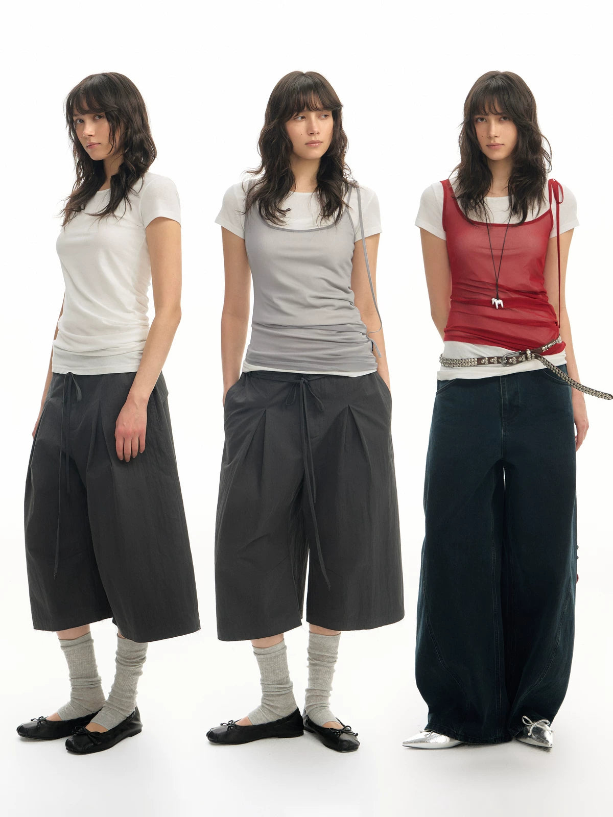 TGNS Mesh Stacking Front Shoulder Slim Tee