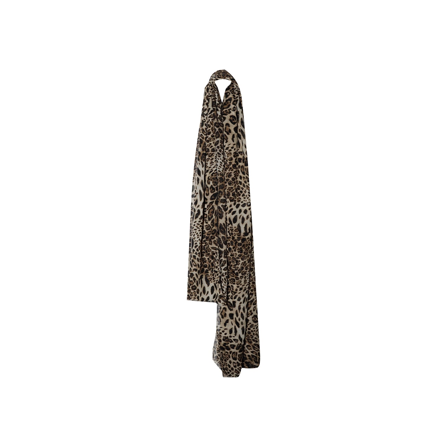 FUNKYFUN Soft Leopard Print Wide Scarf