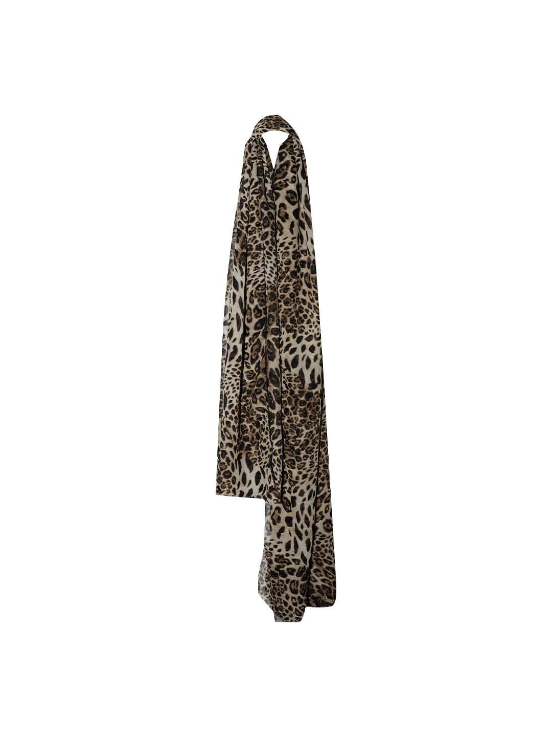 FUNKYFUN Soft Leopard Print Wide Scarf