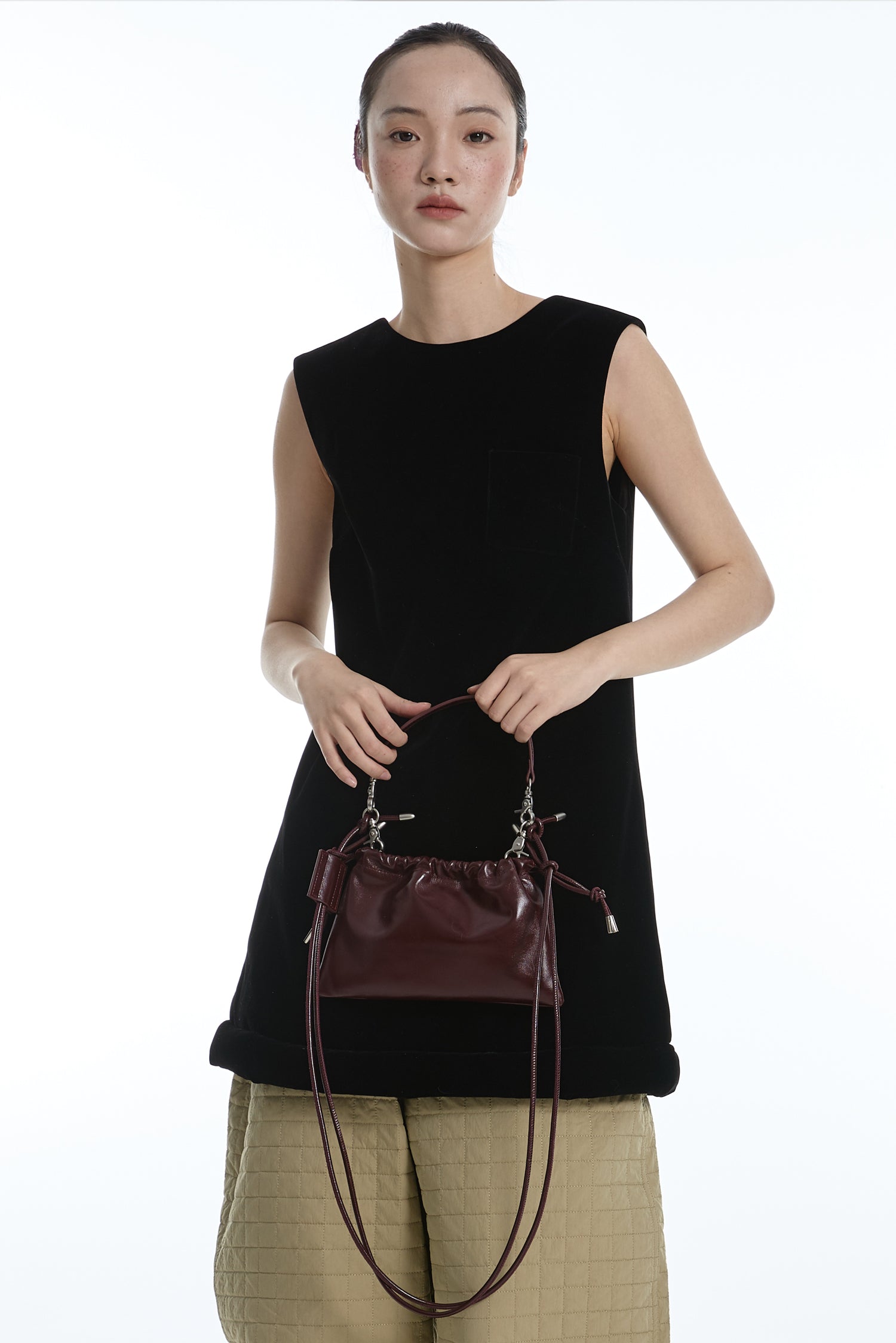 DirtySix Cow Split Leather Fran little cloud cowhide small bag