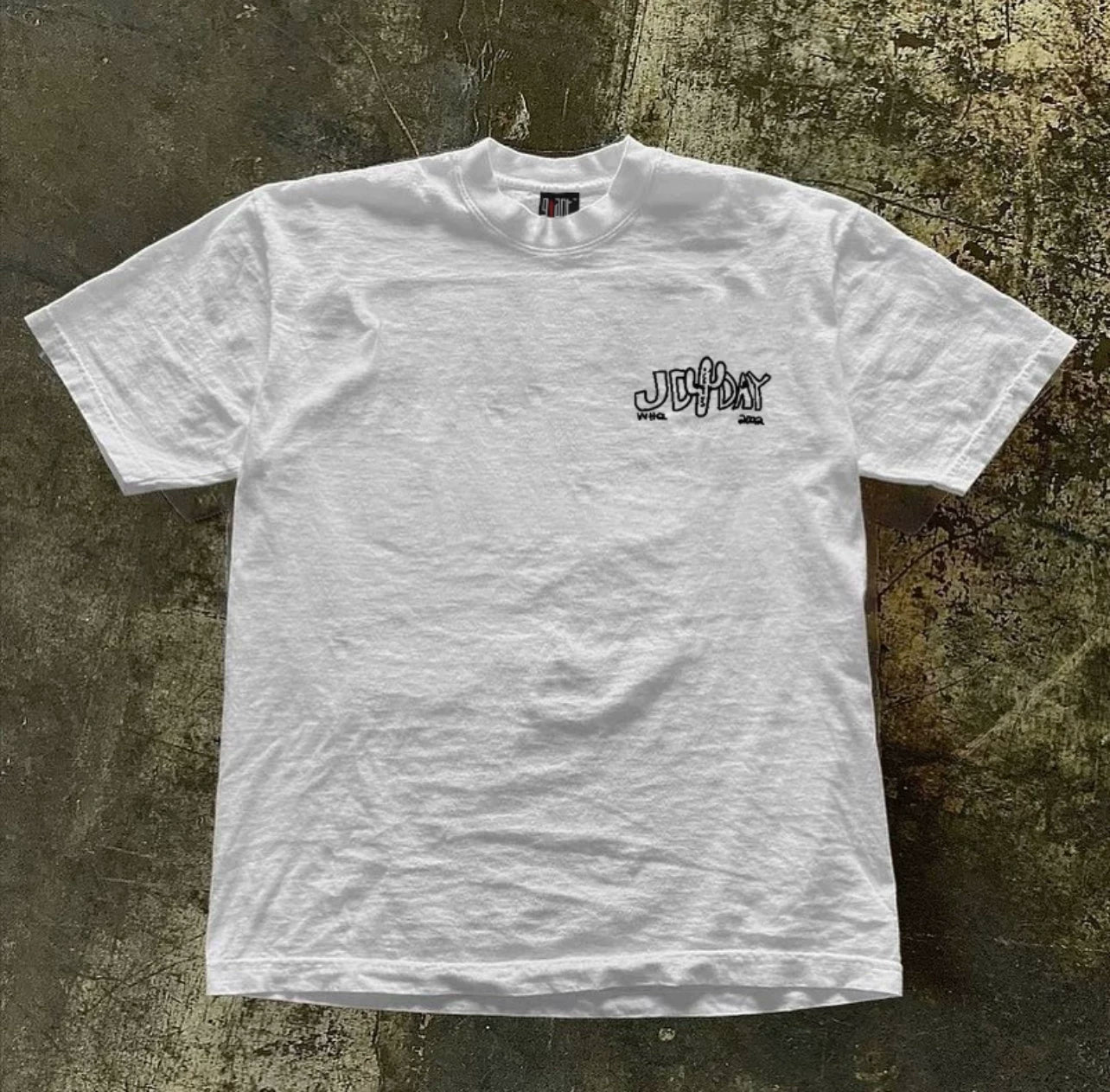 UPUPXIA Basketball Graffiti Print Loose Tee