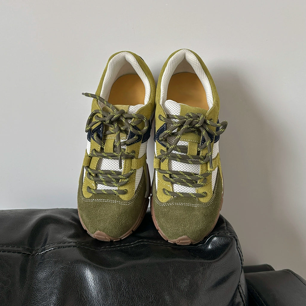 Lidaren Produced Leather Platform Outdoor Breathable Casual Sneakers