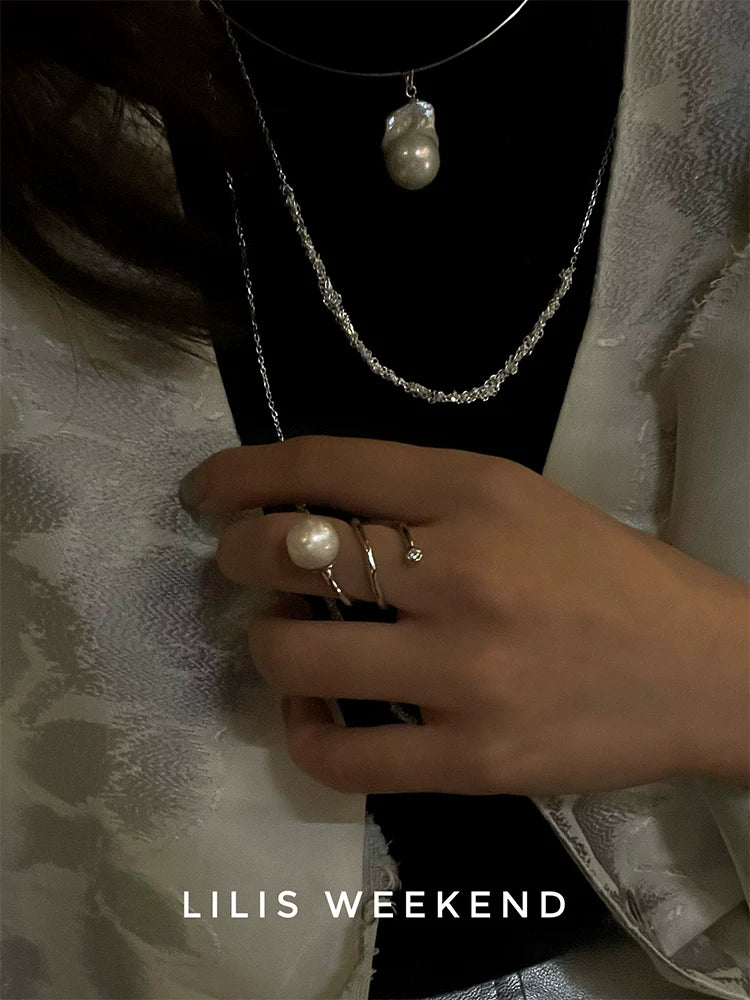 Lilis Weekend Pearl Wrap 3D Minimalist Ring