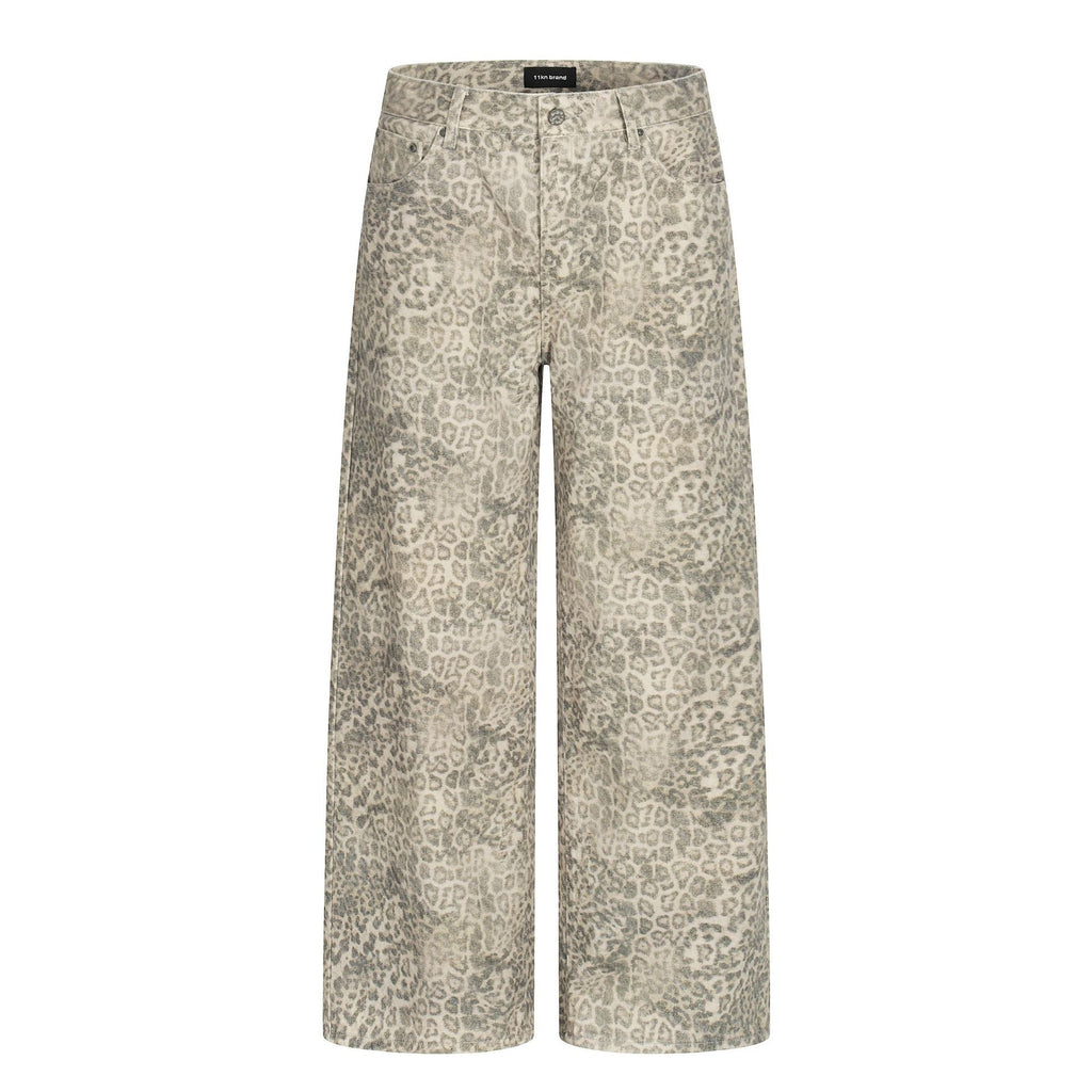 11KN Straight Leopard Jeans