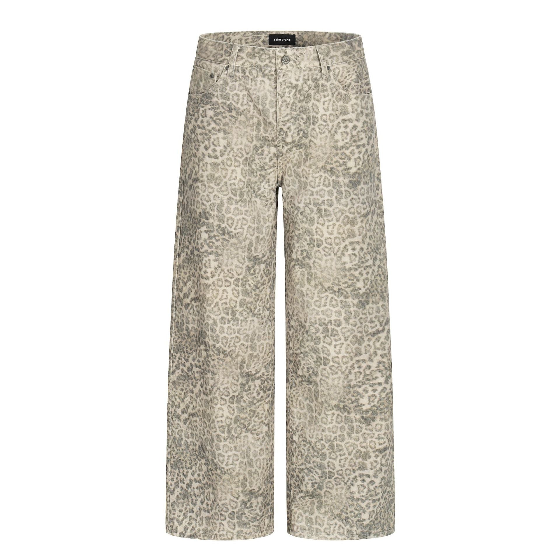 11KN Straight Leopard Jeans