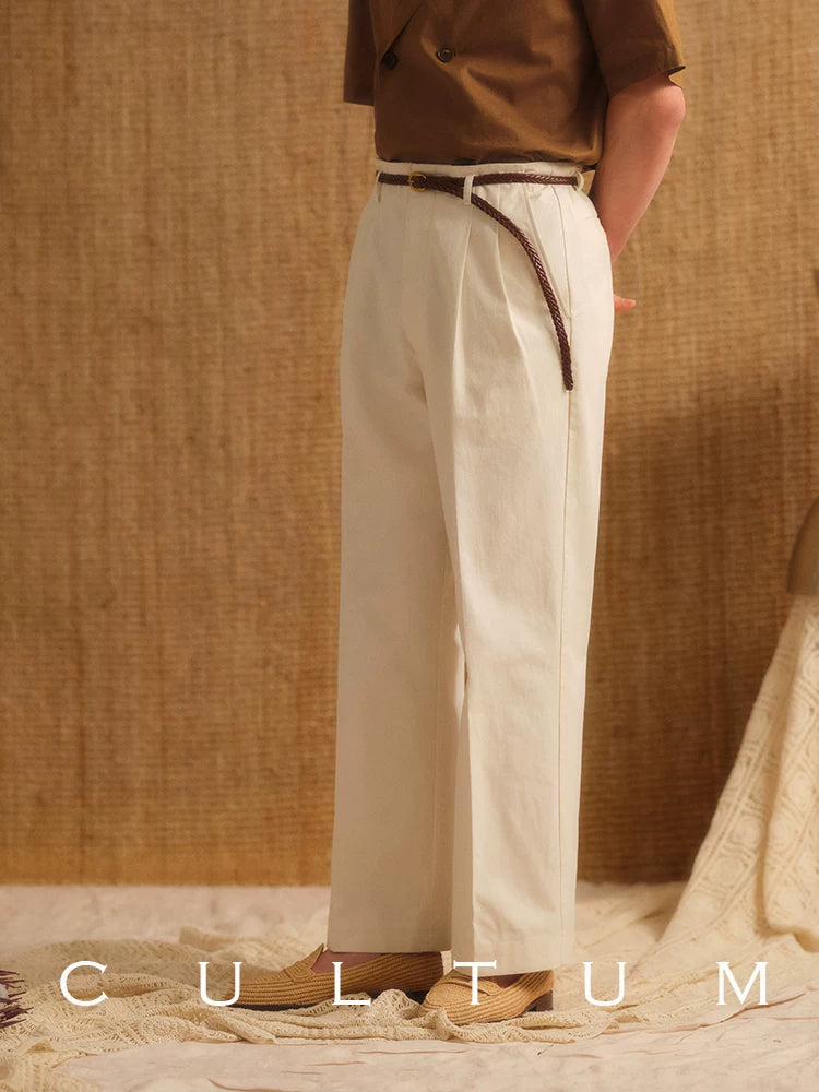 CULTUM Vintage Double-pleated Straight Pants