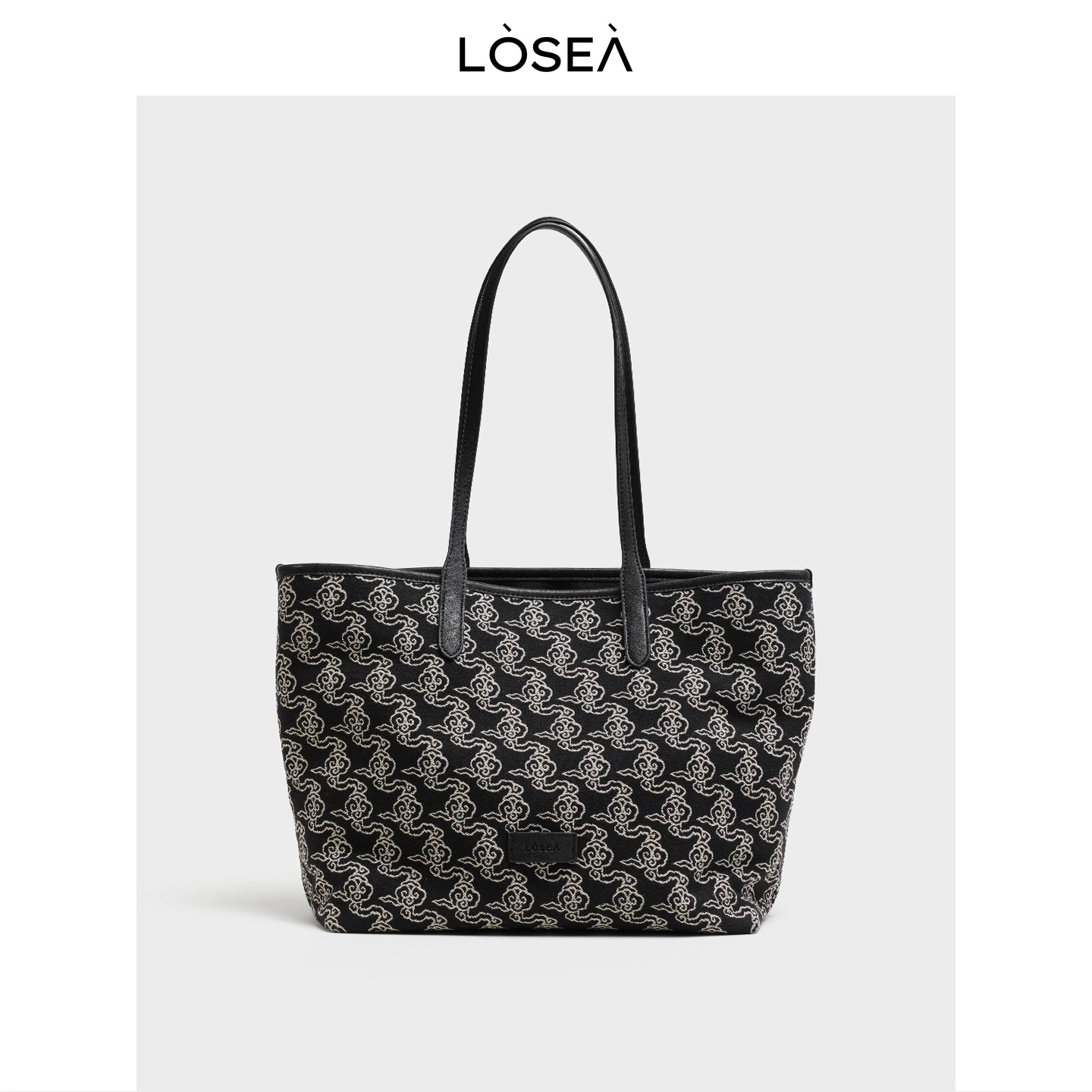 LOSEA Casual Embroidery Large Capacity Tote Bag