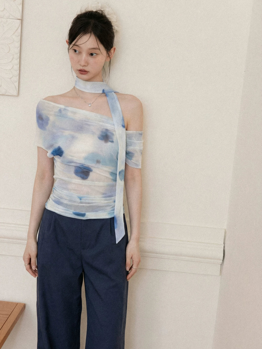 Cantonstory Casual Versatile Floral Tee