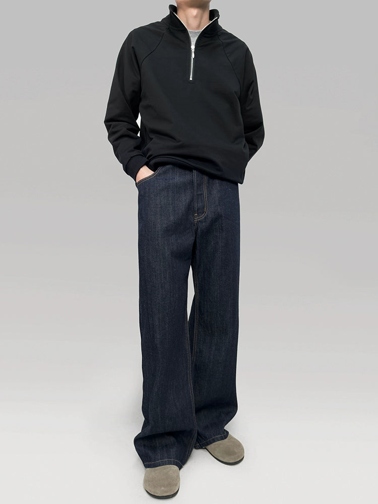 PLUS NO LOGO Half Zip Shoulder Sweater