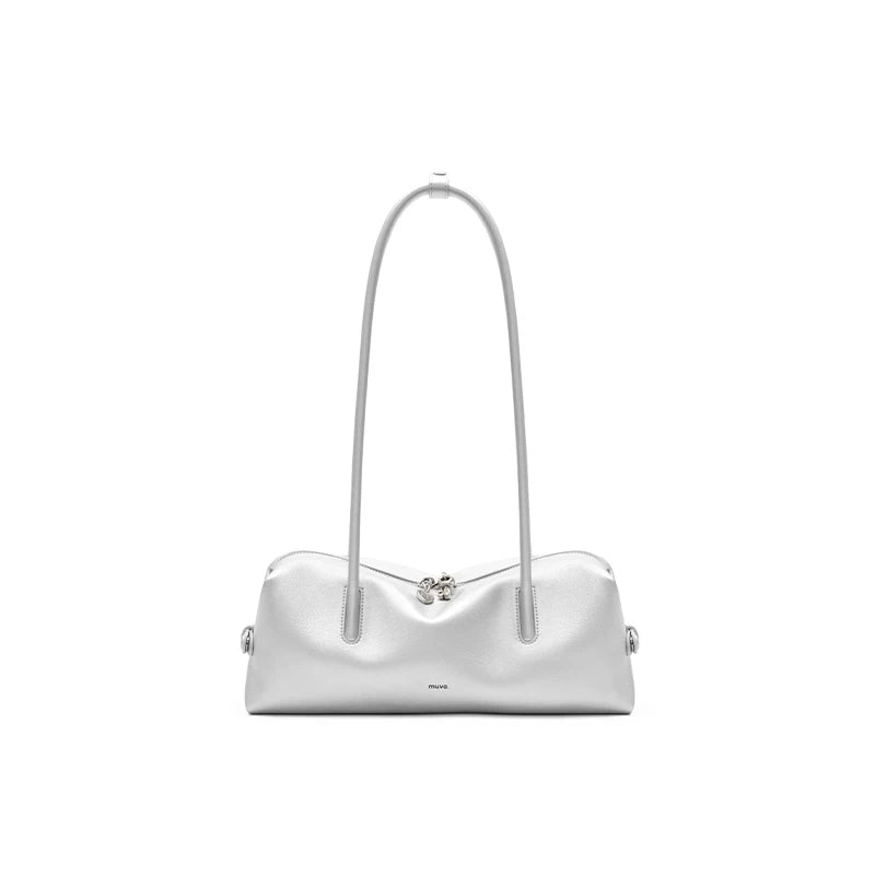 MUVA Roll Pillow Bag Leather Simple Shoulder Bag