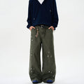 TRUQUEST Retro Ink Splashing Men's Loose Straight Casual Pants